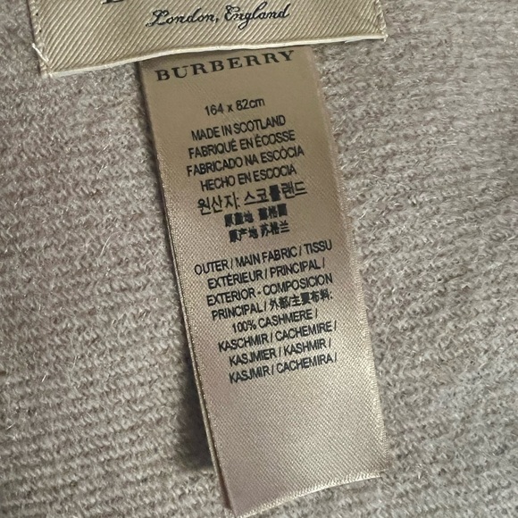 Burberry Cashmere Vintage Check Bandana Scarf - Picture 4 of 4